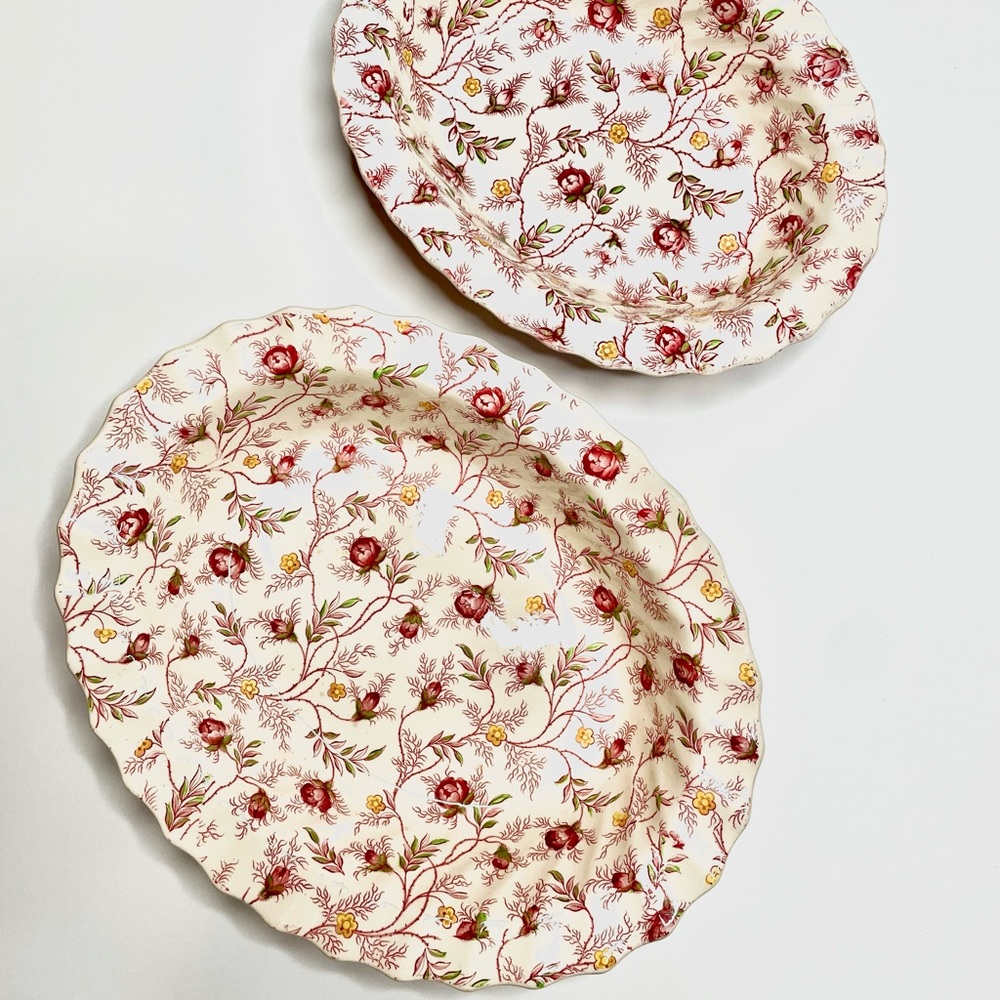 Vintage Collectibles - Copeland Spode English Rosebud Chintz Platters